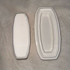 Pfaltzgraff Heritage White butter dish